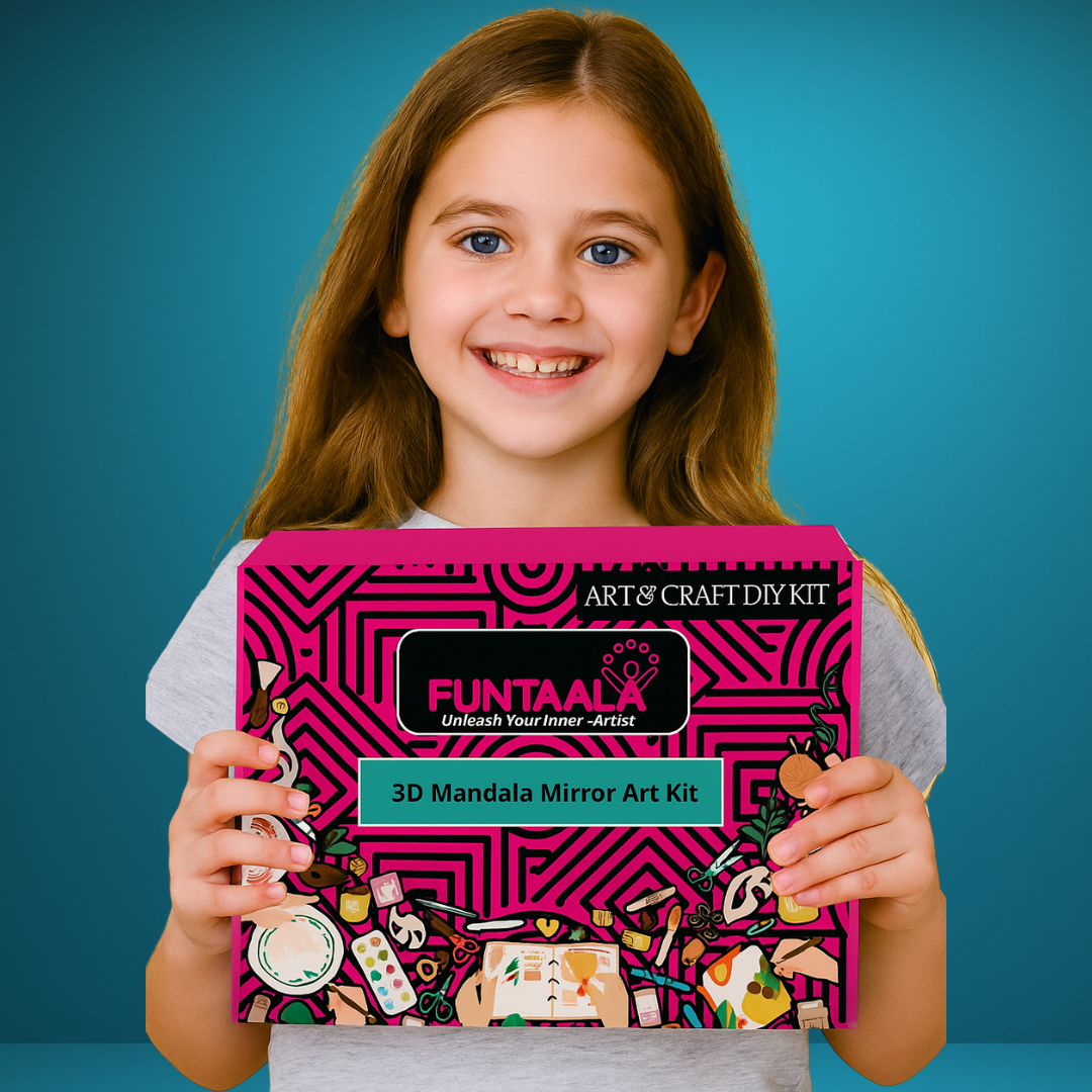 Funtaala 3D Mandala Mirror Art Kit – Create, Paint, Decorate!