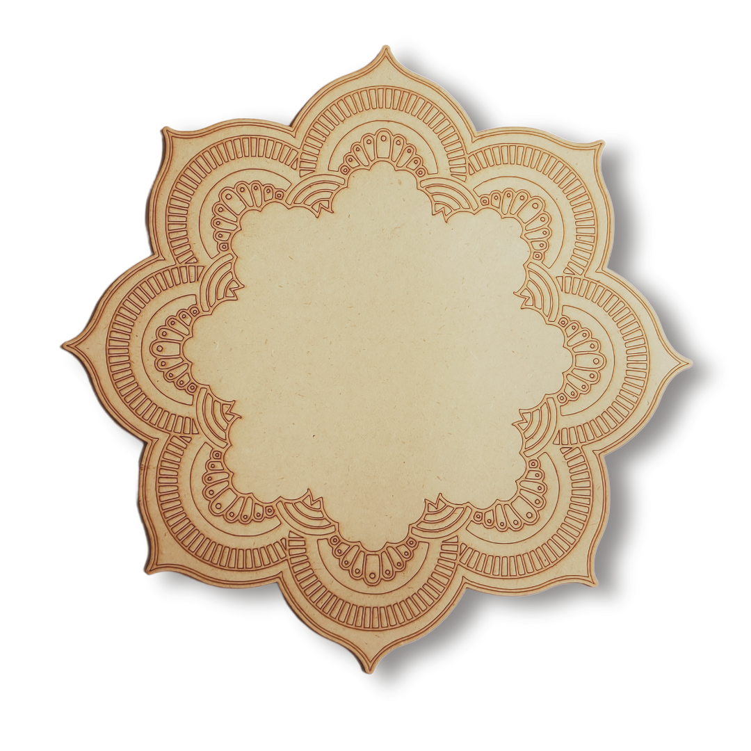 Funtaala Pre-Marked Ganesha Mandala Wooden Wall Art DIY Kit