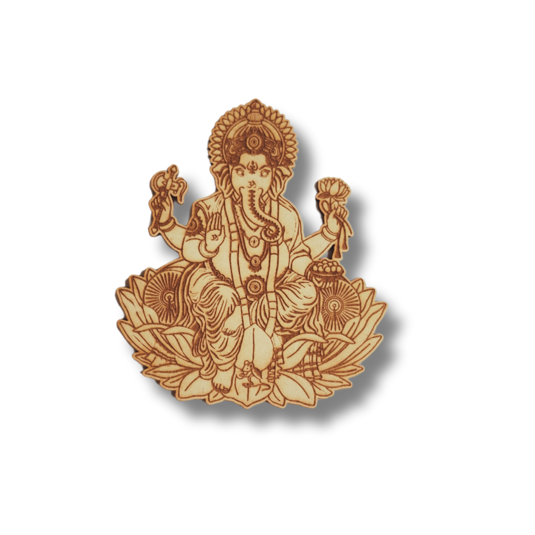 Funtaala Pre-Marked Ganesha Mandala Wooden Wall Art DIY Kit