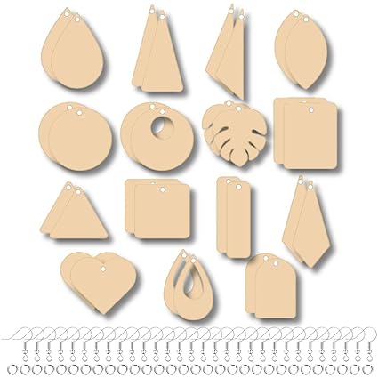 Laser cut wooden earring blanks, multi design- From the House of SajWorld
