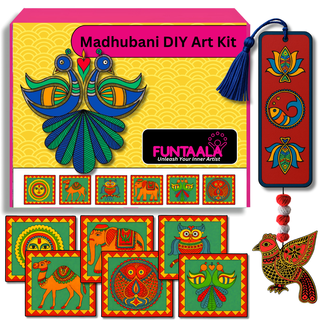 Funtaala Madhubani DIY Art Kit – Traditional Indian Folk Painting Kit for Kids and Adults