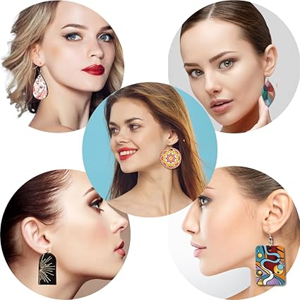 Laser cut wooden earring blanks, multi design- From the House of SajWorld