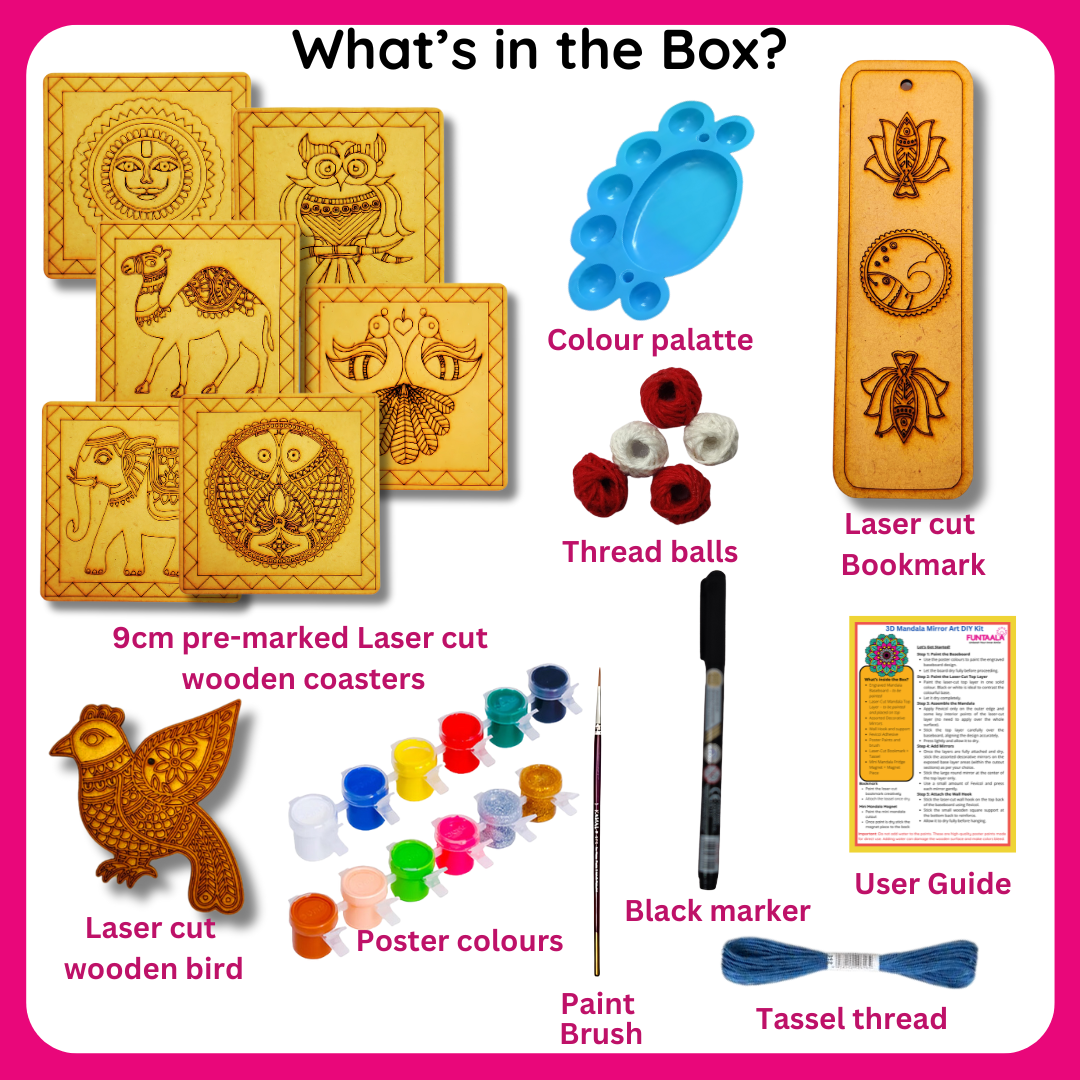 Funtaala Madhubani DIY Art Kit – Traditional Indian Folk Painting Kit for Kids and Adults