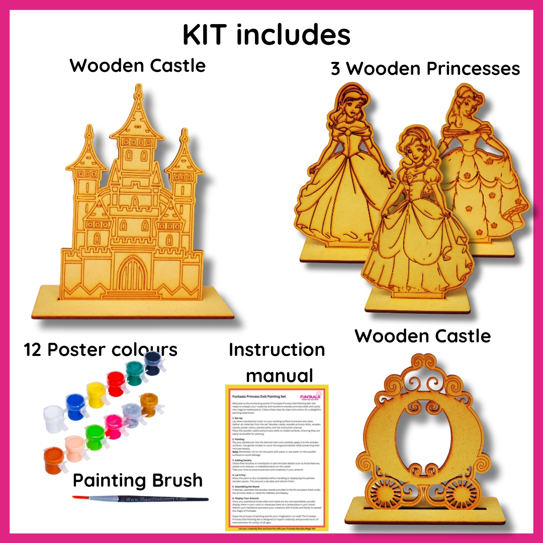 Funtaala Princess Fairy Tale Painting Set – Unleash Your Child’s Creativity!
