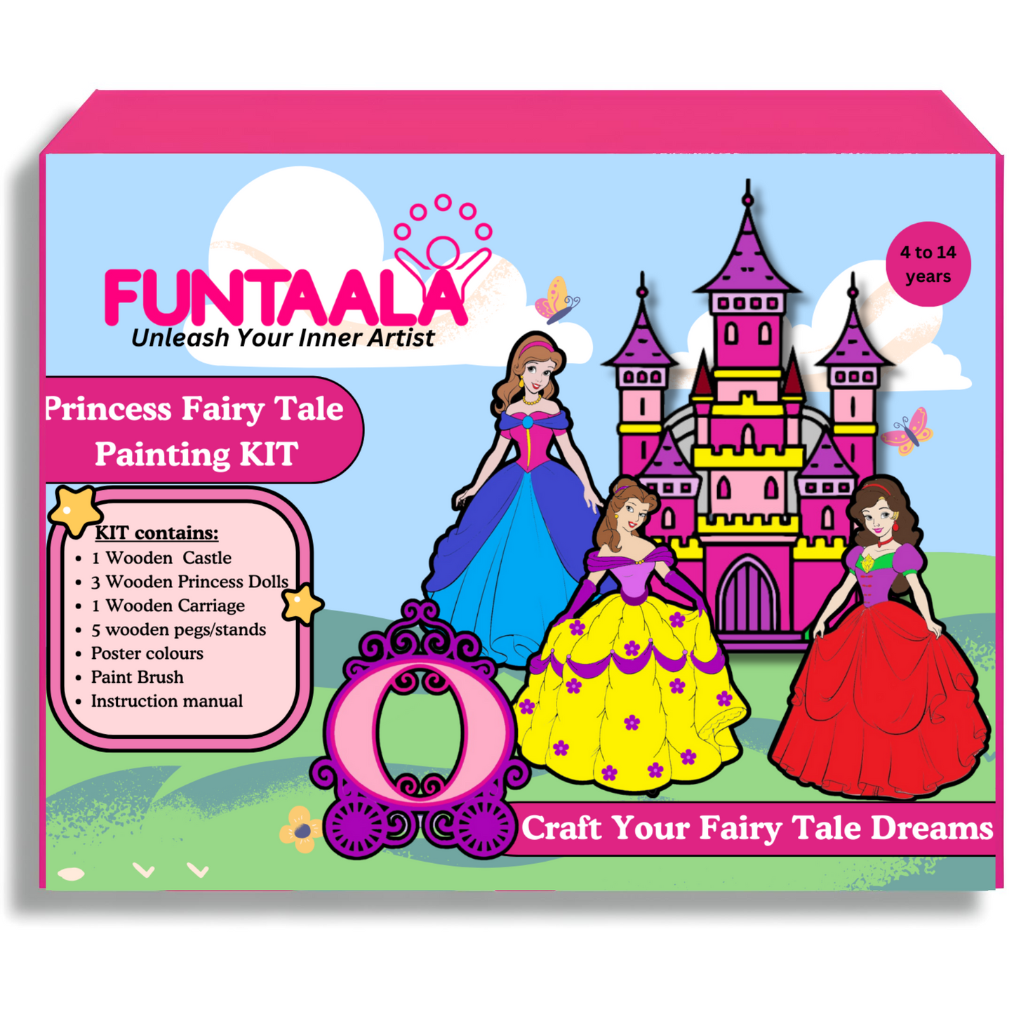 Funtaala Princess Fairy Tale Painting Set – Unleash Your Child’s Creativity!