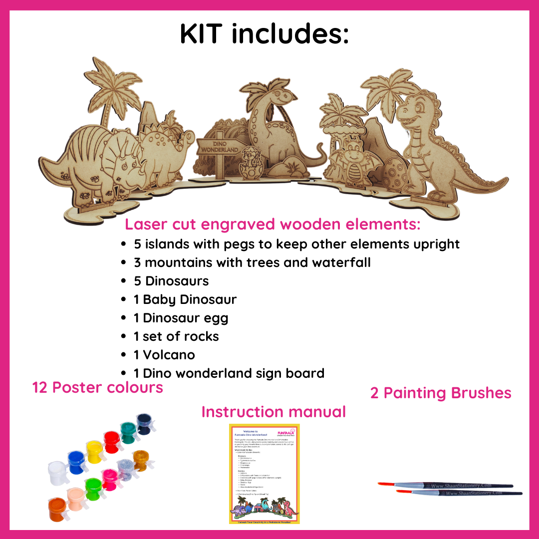 Funtaala Dinosaur Wonderland Miniature Painting Kit