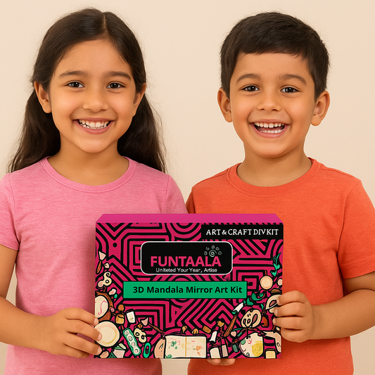 Funtaala 3D Mandala Mirror Art Kit – Create, Paint, Decorate!