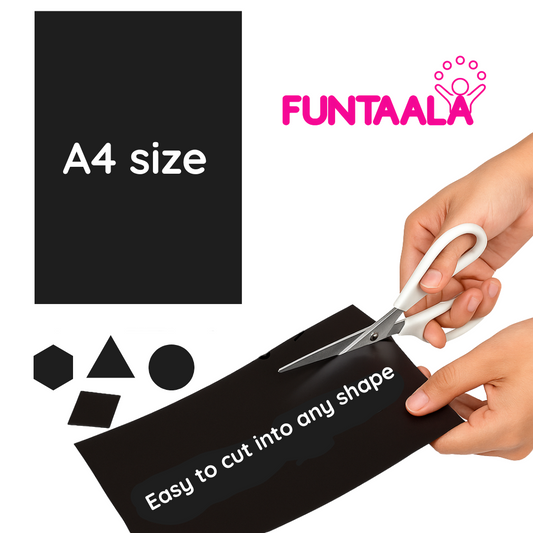 Funtaala Flexible Magnet Sheet - A4 Size | Cut Into Any Shape | Ideal for DIY Crafts & Projects