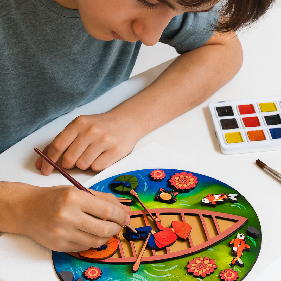 Lotus Pond Miniature DIY Painting Kit