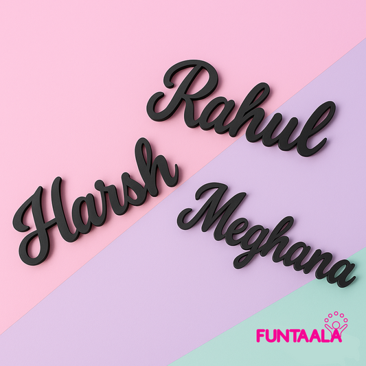 Custom Wooden Name Cutouts – Personalized Laser Cut Name Tags for Kids Room, Gifting & DIY Decor